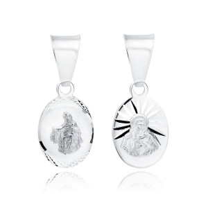 Pandantiv argint cu 2 fete Maica Domnului si Iisus DiAmanti M0232R-DIA (Argint 925‰ 1,2 g.)